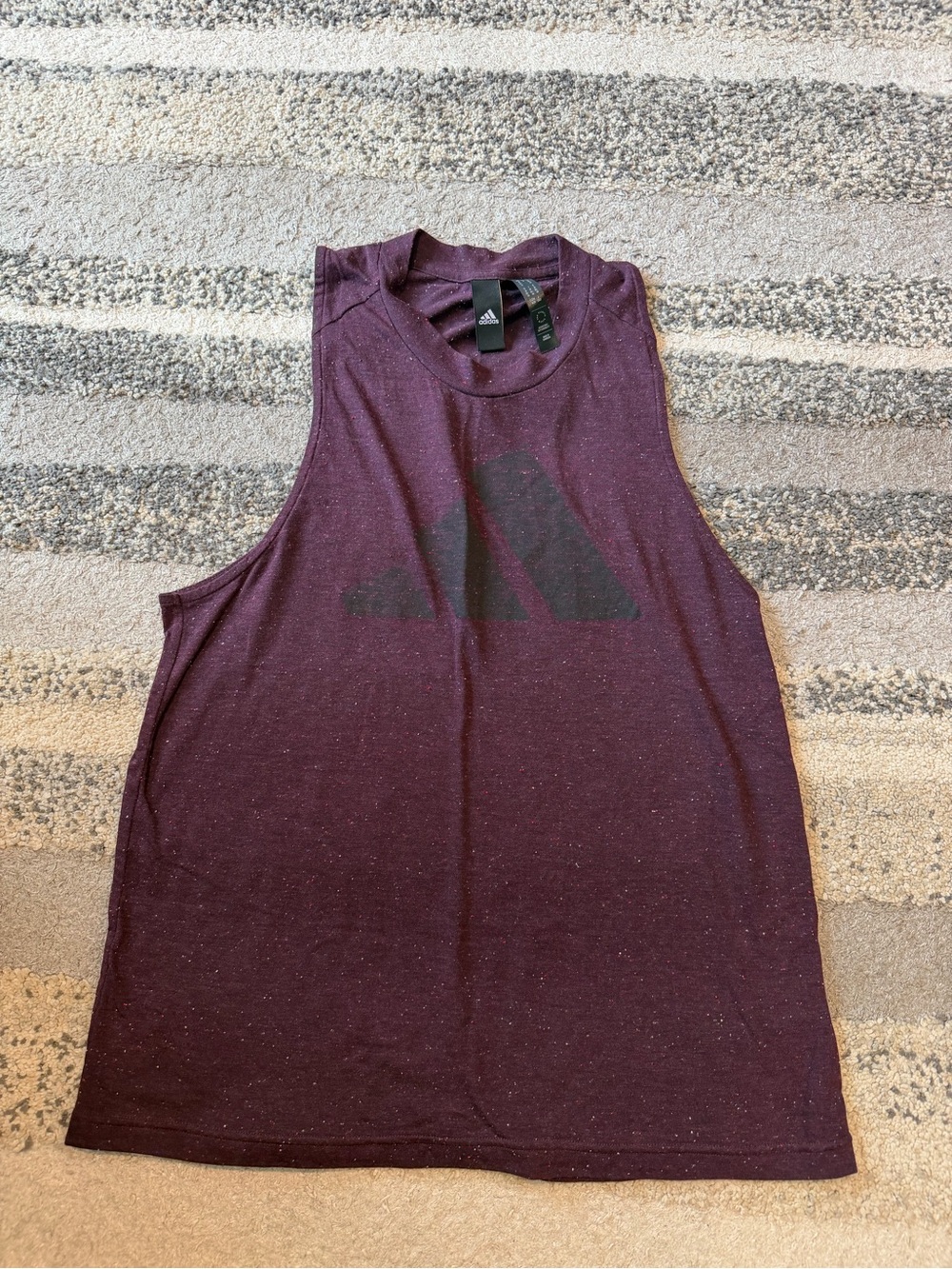 adidas Maroon Speckled Crewneck Tee